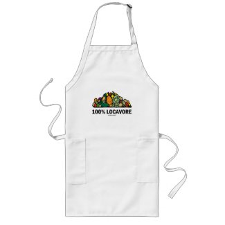 100% Locavore (Pile Of Vegetables) zazzle_apron