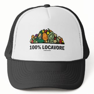 100% Locavore (Pile Of Vegetables) zazzle_hat