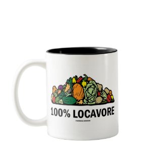 100% Locavore (Pile Of Vegetables) zazzle_mug