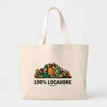 100% Locavore (Pile Of Vegetables) Tote Bags