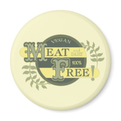 100% Meat Free Vegan Fridge Magnets by Veganista