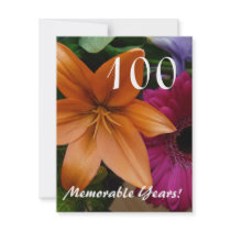 100 Memorable Years!-Birthday Party/Orange Lily