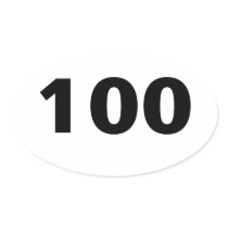 100 Miler Oval Sticker