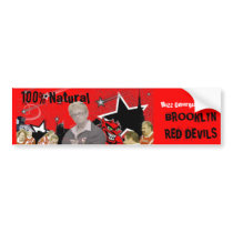100% Natural,  BROOKLYN RED DEVILS Sticker Bumper Stickers