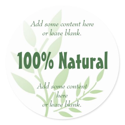 100% Natural Round Sticker by nicescents