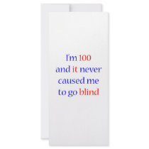 100 Never gone blind rack cards