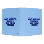100% Night Owl 3 Ring Binder