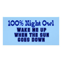 100% Night Owl Photo Card Template
