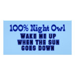 100% Night Owl Photo Card Template
