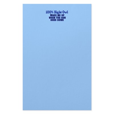 100% Night Owl Custom Stationery by willowdewisp