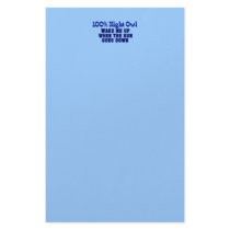 100% Night Owl Custom Stationery