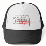 100% of Christians Logo Cap hats