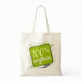 100% Organic Canvas Grocery Tote Bag bag