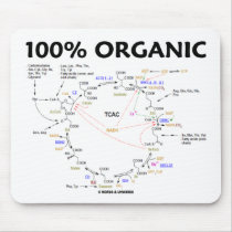 100% Organic (Citric Acid Cycle - Krebs Cycle) mousepads by wordsunwords 100% Organic (Citric Acid Cycle - Krebs Cycle) mousepads