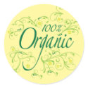 100% Organic sticker