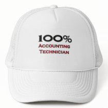 100 Percent Accounting Technician hats