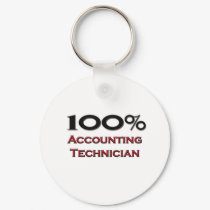 100 Percent Accounting Technician keychains