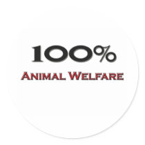 100 Percent Animal Welfare stickers