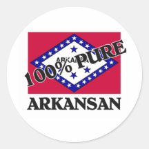 100 Percent Arkansan Stickers