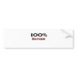 100 Percent Bather Bumper Stickers