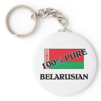 100 Percent BELARUSIAN Keychain by flagshirt