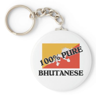 100 Percent BHUTANESE Keychain by flagshirt