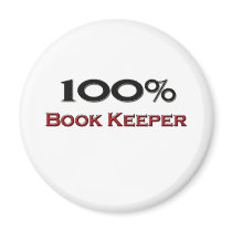 100 Percent Book Keeper magnets