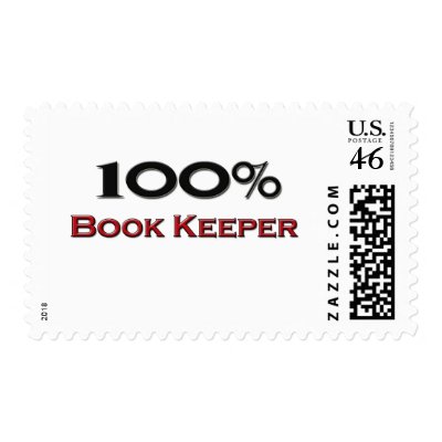 100 Percent Book Keeper Stamp by professions