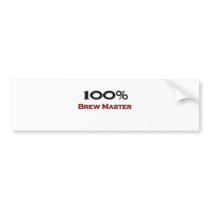 100 Percent Brew Master bumper stickers