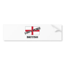 100 Percent BRITISH bumper stickers