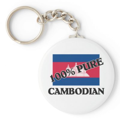 100 Percent CAMBODIAN Keychains by flagshirt