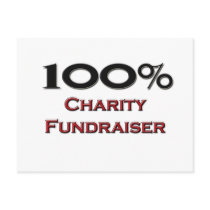 100 Percent Charity Fundraiser postcards