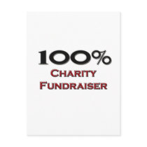 100 Percent Charity Fundraiser postcards