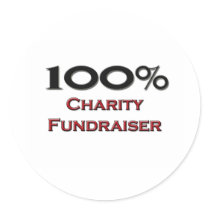 100 Percent Charity Fundraiser stickers