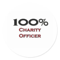 100 Percent Charity Officer stickers