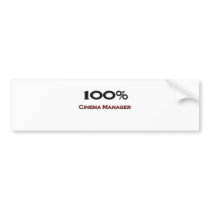100 Percent Cinema Manager bumper stickers