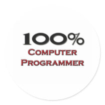 100 Percent Computer Programmer stickers by professions 100 Percent Computer Programmer stickers