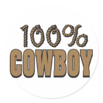 100 Percent Cowboy stickers by WesternRodeo 100 Percent Cowboy stickers