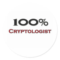 100 Percent Cryptologist stickers