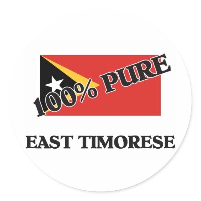 100 Percent EAST TIMORESE Round Stickers by flagshirt