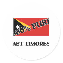 100 Percent EAST TIMORESE Round Sticker