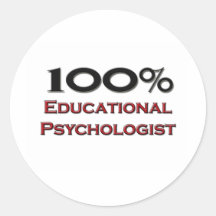 100 Percent Educational Psychologist Round Sticker