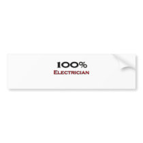 100 Percent Electrician bumper stickers