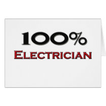100 Percent Electrician cards