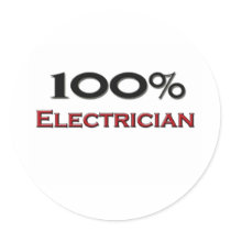 100 Percent Electrician stickers