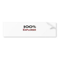 100 Percent Explorer bumper stickers