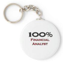 100 Percent Financial Analyst Key Chains