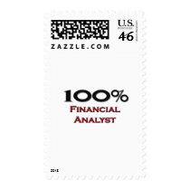 100 Percent Financial Analyst Postage Stamp