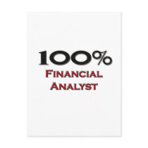 100 Percent Financial Analyst Post Cards