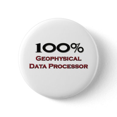 100 Percent Geophysical Data Processor Pins by professions